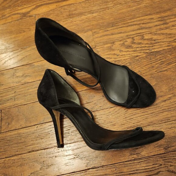Alexander Wang Strappy Black Suede Stilettos - Picture 6 of 9